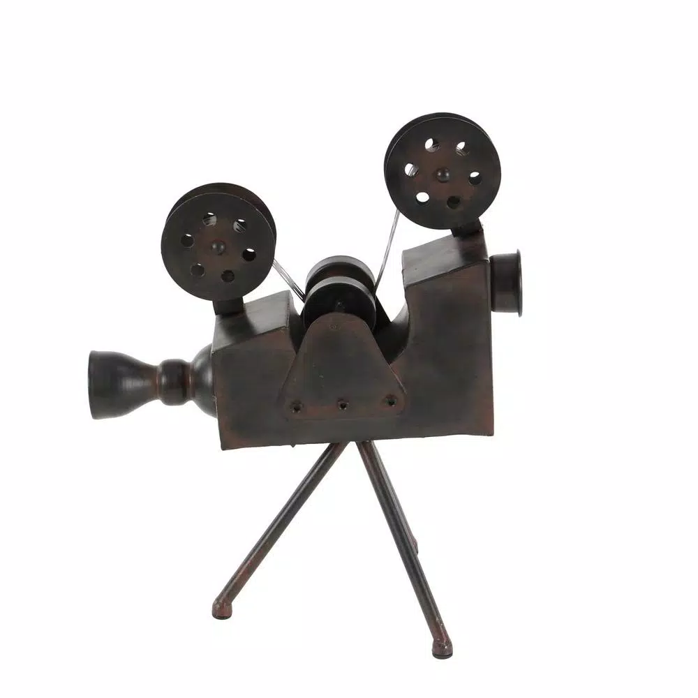 Sculptures LITTON LANE 12 In. X 15 In. Vintage Decorative Metal Movie Camera 8 Sculptures LITTON LANE 12 In. X 15 In. Vintage Decorative Metal Movie Camera - Image 6