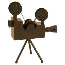 Sculptures LITTON LANE 12 In. X 15 In. Vintage Decorative Metal Movie Camera