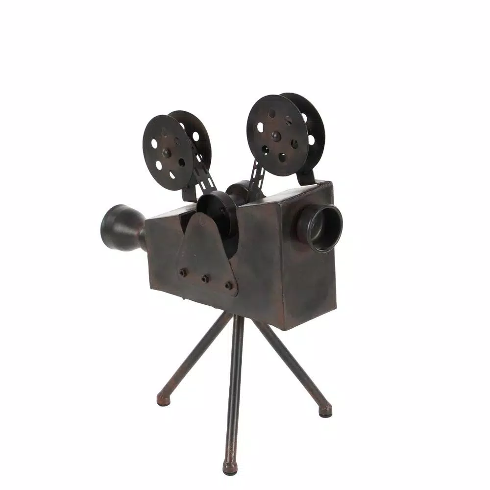 Sculptures LITTON LANE 12 In. X 15 In. Vintage Decorative Metal Movie Camera 9 Sculptures LITTON LANE 12 In. X 15 In. Vintage Decorative Metal Movie Camera - Image 7