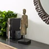 Sculptures LITTON LANE Tall Hand-Carved Buddha Natural Wood Sculpture Table Decor, 5.5 In. X 18 In. 2 Sculptures LITTON LANE Tall Hand-Carved Buddha Natural Wood Sculpture Table Decor, 5.5 In. X 18 In. -Brita shop brown litton lane sculptures 28431 64 1000