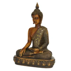 Sculptures LITTON LANE Polystone Sitting Buddha Sculpture On Oval Base 10 Sculptures LITTON LANE Polystone Sitting Buddha Sculpture On Oval Base -Brita shop brown litton lane sculptures 44125 e1 1000