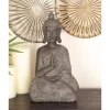 Sculptures LITTON LANE 17 In. X 9 In. Decorative Buddha Sculpture In Colored Polystone