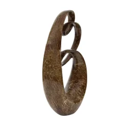 Sculptures LITTON LANE 31 In. X 15 In. Decorative Abstract Sculpture In Colored Polystone -Brita shop brown litton lane sculptures 49715 44 1000