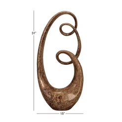 Sculptures LITTON LANE 31 In. X 15 In. Decorative Abstract Sculpture In Colored Polystone -Brita shop brown litton lane sculptures 49715 fa 1000