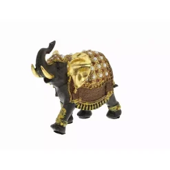 Sculptures LITTON LANE 9 In. X 10 In. Parade Elephant Decorative Figurine In Colored Polystone -Brita shop brown litton lane sculptures 69476 4f 1000