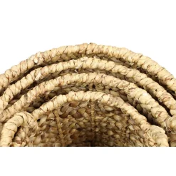 Storage Baskets LITTON LANE Round Water Hyacinth And Metal Storage Wicker Baskets (Set Of 4) 14 Storage Baskets LITTON LANE Round Water Hyacinth And Metal Storage Wicker Baskets (Set Of 4) -Brita shop brown litton lane storage baskets 99899 1f 1000
