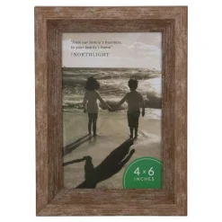 Picture Frames Northlight 7.5″ Classical Rectangular Photo 4″ X 6″ Picture Frame – Brown