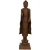 Sculptures Oriental Furniture Oriental Furniture 21 In. Standing Semui-in Rust Patina Buddha Decorative Statue