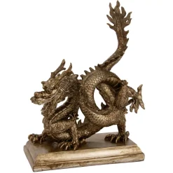 Sculptures Oriental Furniture Oriental Furniture 11 In. Chinese Dragon Decorative Statue