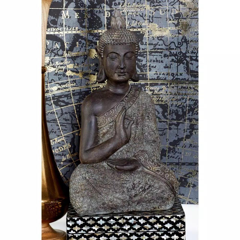 Sculptures LITTON LANE Polystone Meditating Thai Buddha Sculpture 8 Sculptures LITTON LANE Polystone Meditating Thai Buddha Sculpture - Image 6
