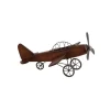 Sculptures LITTON LANE Vintage Plane Wood And Metal Decor -Brita shop brown sculptures 92651 64 1000