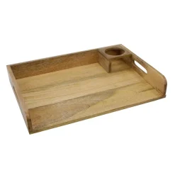 Decorative Trays Stonebriar Collection Brown Rectangle Wood Tray