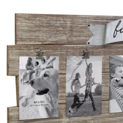 Picture Frames Stonebriar Collection Rustic Wood Collage Picture Frame With Clips And Metal Detail -Brita shop brown stonebriar collection picture frames sb 6163a 44 1000