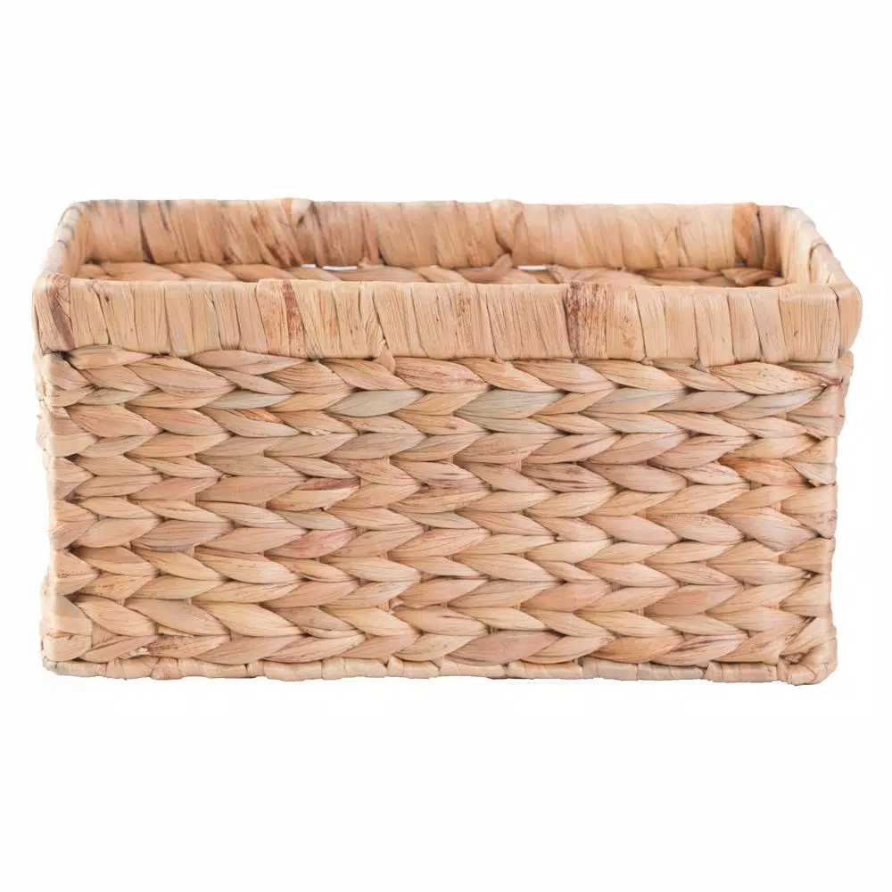 Storage Baskets Vintiquewise Natural Water Hyacinth Rectangular Storage Bin Basket 6 Storage Baskets Vintiquewise Natural Water Hyacinth Rectangular Storage Bin Basket - Image 4