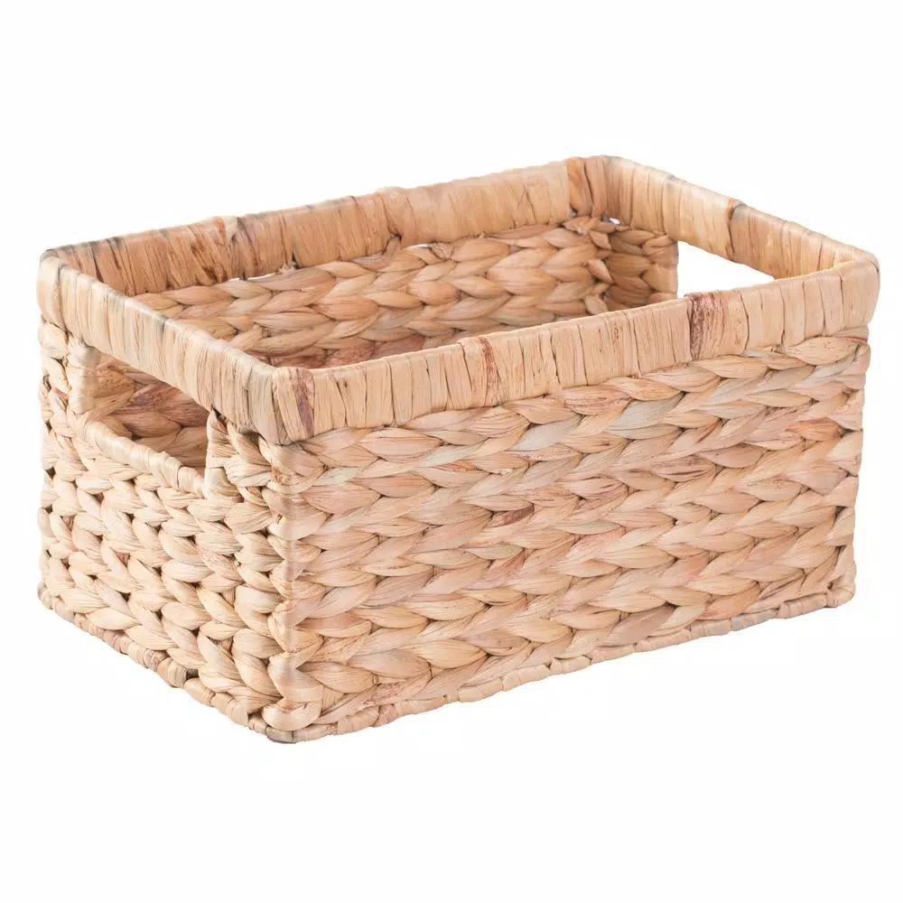 Storage Baskets Vintiquewise Natural Water Hyacinth Rectangular Storage Bin Basket 5 Storage Baskets Vintiquewise Natural Water Hyacinth Rectangular Storage Bin Basket - Image 3