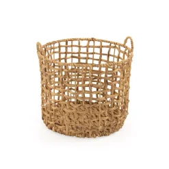Storage Baskets Zentique Round Handmade Wicker Sparsed Water Hyacinth Large Basket With Handles