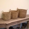 Storage Baskets Zentique Round Handmade Woven Wicker Seagrass Over Small Basket With Handles -Brita shop brown zentique storage baskets zengn b24 s 64 1000