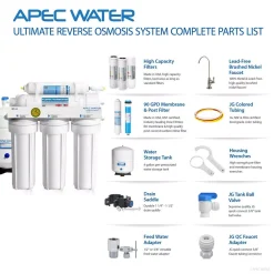 Water Filtration Systems APEC Water Systems Ultimate Premium Quality Fast Flow 90 GPD Under-Sink Reverse Osmosis Drinking Water Filter System 20 Water Filtration Systems APEC Water Systems Ultimate Premium Quality Fast Flow 90 GPD Under-Sink Reverse Osmosis Drinking Water Filter System -Brita shop brushed nickel apec water systems reverse osmosis systems ro hi 44 1000