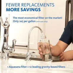Water Filtration Systems Aquasana 2-Stage Under Counter Water Filtration System With Brushed Nickel Finish Faucet -Brita shop brushed nickel aquasana under sink water filters thd 5200 55 4f 1000