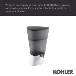 Water Filtration Systems KOHLER Clarity Explore Recreational Water Filter Cartridge System In Charcoal Ombre -Brita shop charcoal ombre kohler countertop water filters k 20855 crb 1f 1000