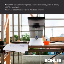Water Filtration Systems KOHLER Clarity Explore Recreational Water Filter Cartridge System In Charcoal Ombre -Brita shop charcoal ombre kohler countertop water filters k 20855 crb 76 1000