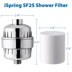 Showerhead Filters ISPRING 15-Stage High Output Universal Shower Filter Water Filtration System With Replaceable Cartridge In Chrome 12 Showerhead Filters ISPRING 15-Stage High Output Universal Shower Filter Water Filtration System With Replaceable Cartridge In Chrome -Brita shop chrome ispring fixed shower heads sf2s 1f 1000