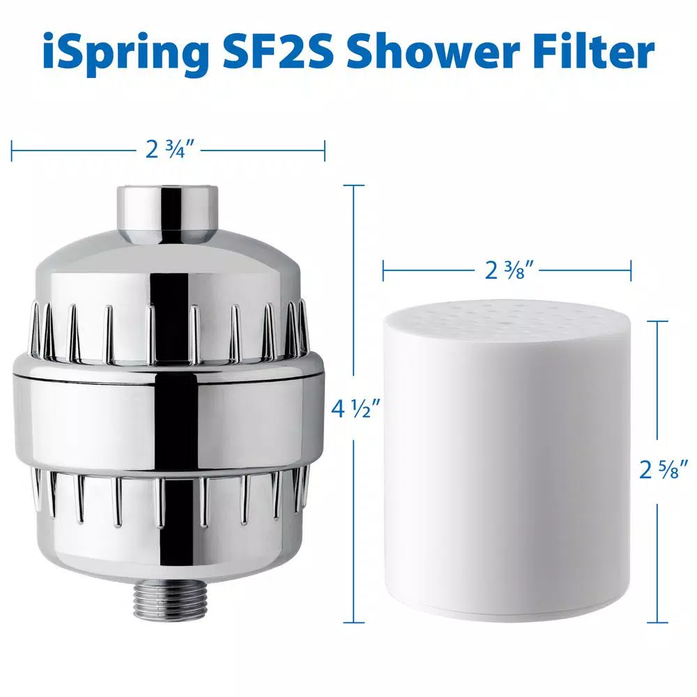Showerhead Filters ISPRING 15-Stage High Output Universal Shower Filter Water Filtration System With Replaceable Cartridge In Chrome 6 Showerhead Filters ISPRING 15-Stage High Output Universal Shower Filter Water Filtration System With Replaceable Cartridge In Chrome - Image 4