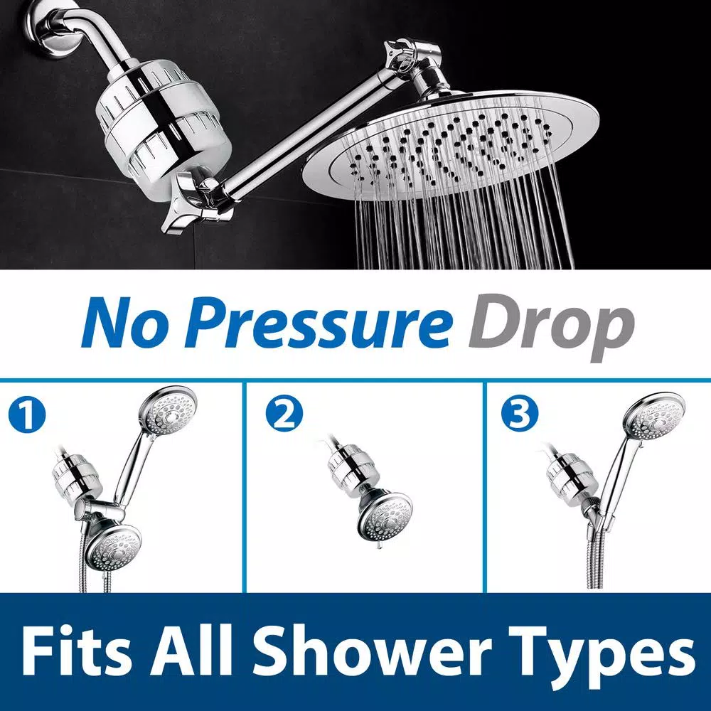 Showerhead Filters ISPRING 15-Stage High Output Universal Shower Filter Water Filtration System With Replaceable Cartridge In Chrome 7 Showerhead Filters ISPRING 15-Stage High Output Universal Shower Filter Water Filtration System With Replaceable Cartridge In Chrome - Image 5