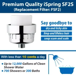 Showerhead Filters ISPRING 15-Stage High Output Universal Shower Filter Water Filtration System With Replaceable Cartridge In Chrome 11 Showerhead Filters ISPRING 15-Stage High Output Universal Shower Filter Water Filtration System With Replaceable Cartridge In Chrome -Brita shop chrome ispring fixed shower heads sf2s 4f 1000