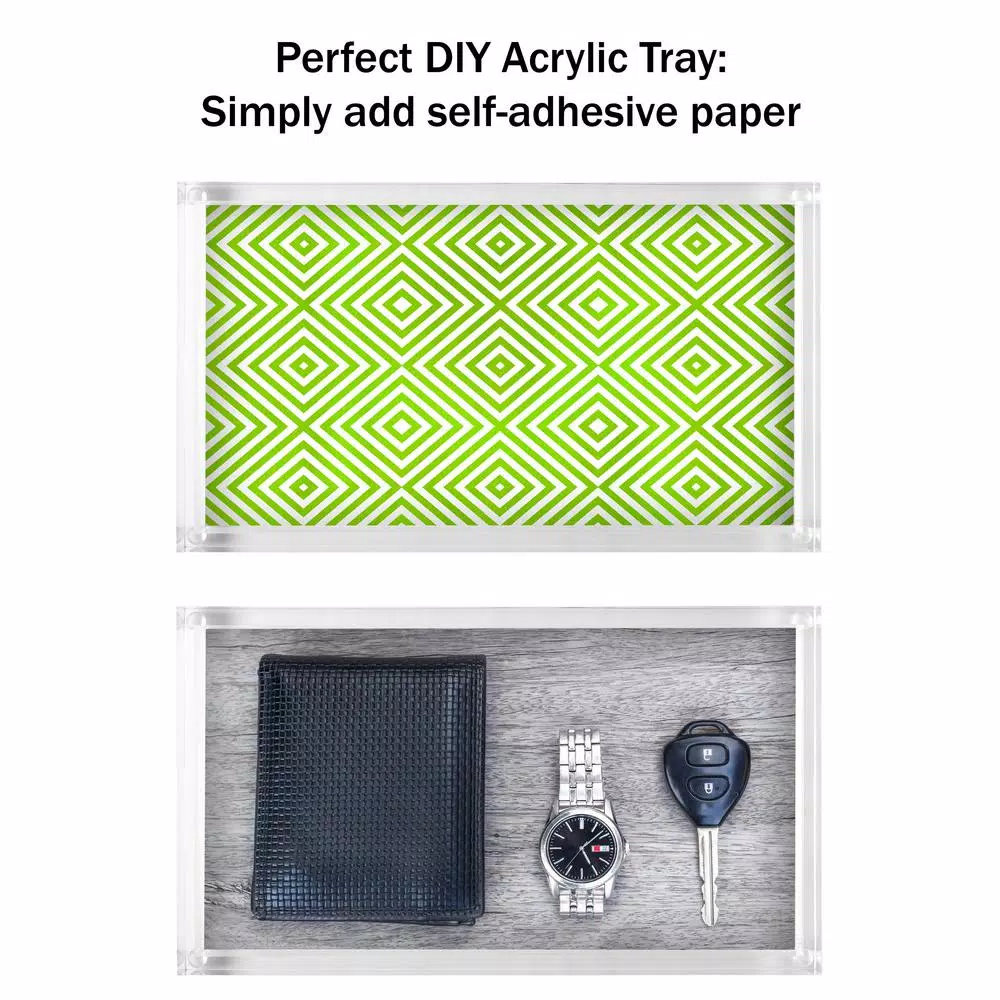 Decorative Trays Lavish Home Minimalist Clear Acrylic Catch-All Decorative Tray 6 Decorative Trays Lavish Home Minimalist Clear Acrylic Catch-All Decorative Tray - Image 4