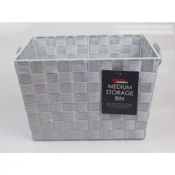 Storage Baskets Home Basics Decorative Storage Basket -Brita shop cool grey home basics storage baskets pb45476 c3 1000