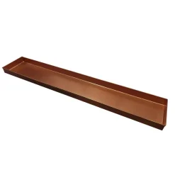 Decorative Trays Benjara 29 In. Copper Large Rectangular Metal Window Decorative Plant Tray With Trim Edges -Brita shop copper benjara decorative trays bm195220 1f 1000