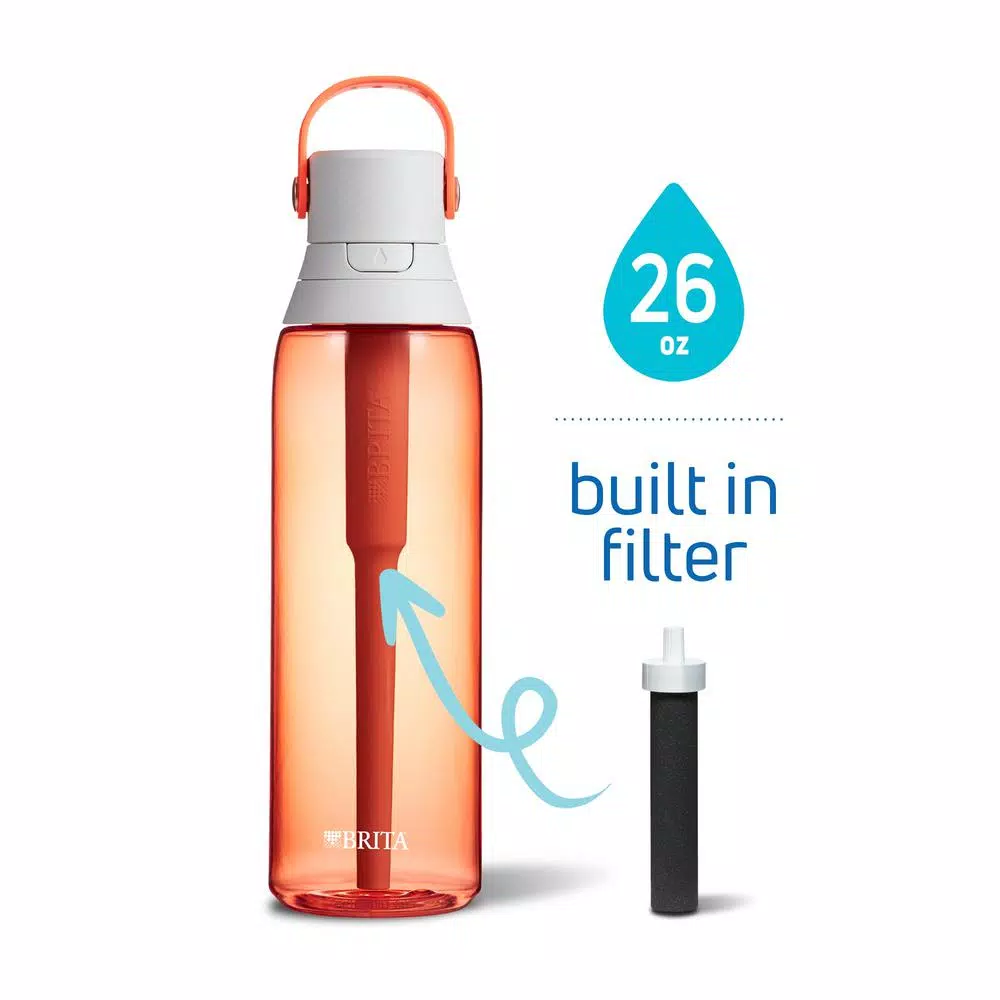 Water Filter Pitchers Brita Premium 26 Oz. Coral Filtering Water Bottle, BPA Free 7 Water Filter Pitchers Brita Premium 26 Oz. Coral Filtering Water Bottle, BPA Free - Image 5