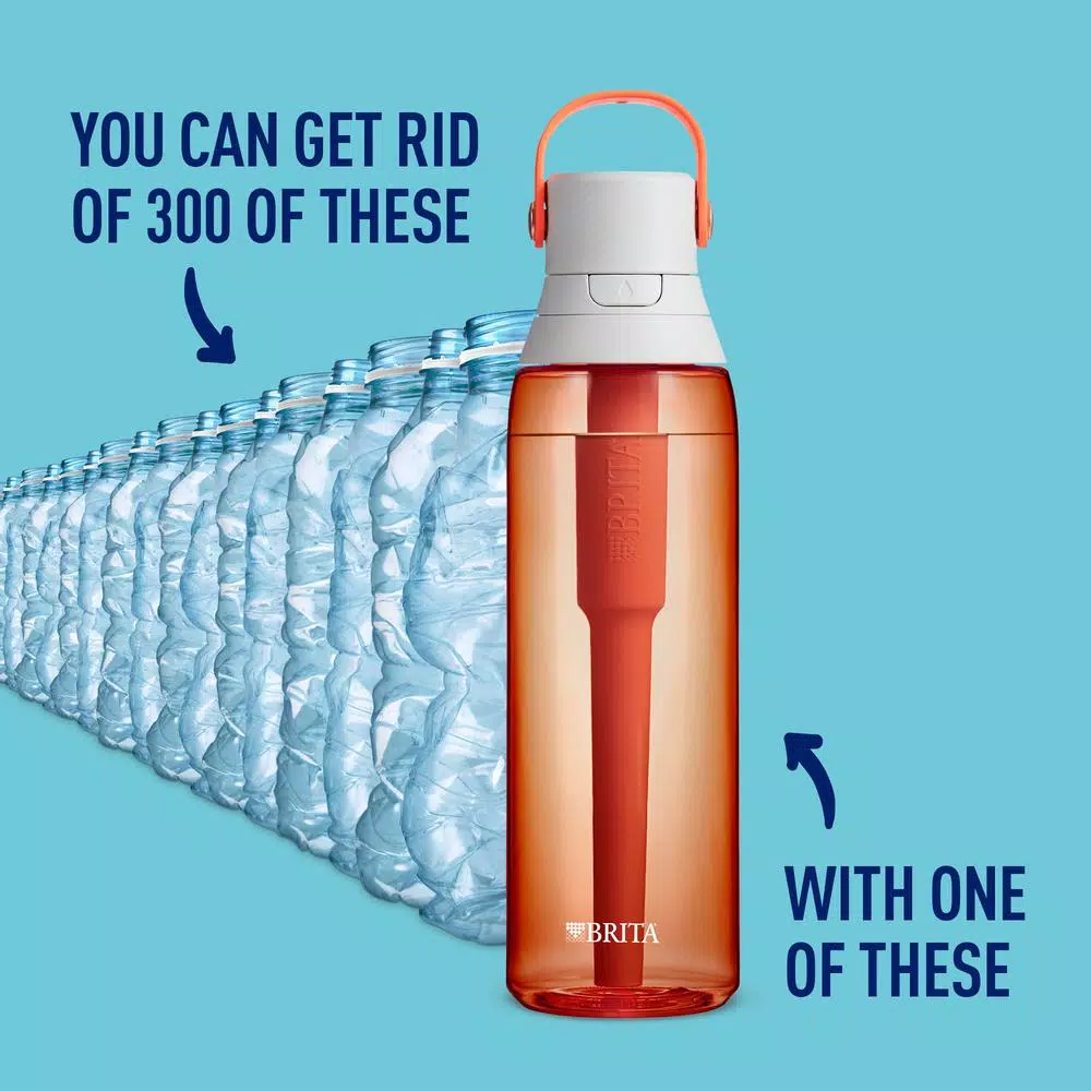 Water Filter Pitchers Brita Premium 26 Oz. Coral Filtering Water Bottle, BPA Free 11 Water Filter Pitchers Brita Premium 26 Oz. Coral Filtering Water Bottle, BPA Free - Image 9