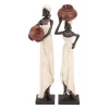 LITTON LANE Decorative Traditional African Lady Sculptures In Colored Polystone (2-Pack) -Brita shop cream litton lane sculptures 44695 64 1000