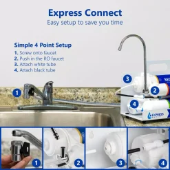 Water Filtration Systems Express Water Express Water – Countertop Reverse Osmosis Water Filtration System – 4 Stage RO Water Filter With Faucet -Brita shop deluxe chrome express water countertop water filters ezro5 a0 1000