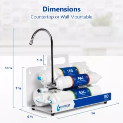 Water Filtration Systems Express Water Express Water – Countertop Reverse Osmosis Water Filtration System – 4 Stage RO Water Filter With Faucet -Brita shop deluxe chrome express water countertop water filters ezro5 c3 1000