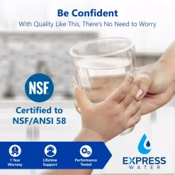 Water Filtration Systems Express Water Express Water Reverse Osmosis 5 Stage Water Filtration System – NSF Certified – Faucet, Tank And 4 Filters – 50 GPD -Brita shop deluxe chrome express water reverse osmosis systems ro5dx 40 1000