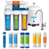 Water Filtration Systems Express Water Express Water Reverse Osmosis 5 Stage Water Filtration System – With Faucet, Tank, And 4 Replacement Filters – 50 GPD -Brita shop deluxe chrome express water reverse osmosis systems ro5dxc 64 1000