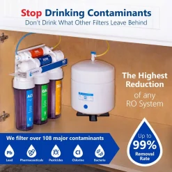 Water Filtration Systems Express Water Express Water Reverse Osmosis 5 Stage Water Filtration System – With Faucet, Tank, And 4 Replacement Filters – 50 GPD -Brita shop deluxe chrome express water reverse osmosis systems ro5dxc e1 1000