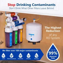 Water Filtration Systems Express Water Reverse Osmosis Alkaline Water Filtration System – 10 Stage RO Water Filter With Faucet And Tank – 100 GPD 12 Water Filtration Systems Express Water Reverse Osmosis Alkaline Water Filtration System – 10 Stage RO Water Filter With Faucet And Tank – 100 GPD -Brita shop deluxe chrome express water reverse osmosis systems roalk10dcg 40 1000