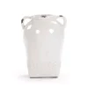 Vases Zentique Cylindrical White Large W/Handle Decorative Vase -Brita shop distressed crackle white zentique vases 6768l a369 64 1000
