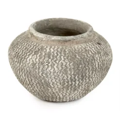 Vases Zentique Cement Wavy Grey Large Decorative Vase -Brita shop distressed grey zentique vases 9917l a866 4f 1000