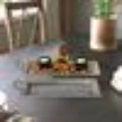 Decorative Trays Benzara Rectangular Shaped Silver Decorative Metal Galvanized Trays 13 Decorative Trays Benzara Rectangular Shaped Silver Decorative Metal Galvanized Trays -Brita shop distressed rustic benzara decorative trays bm02370 31 1000