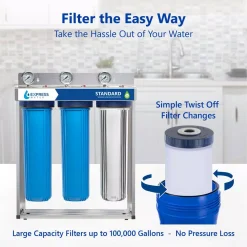 Replacement Water Filters Express Water Express Water – Whole House Water Filter Set – Replacement Kit – Sediment, Charcoal, Carbon – 5 Micron – 4.5” X 20” Inch -Brita shop express water replacement water filters fltwh2045cgs1 40 1000