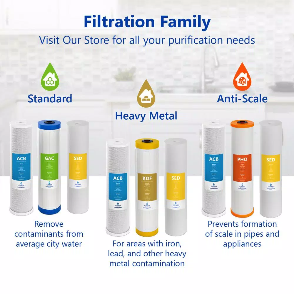 Replacement Water Filters Express Water Express Water – Whole House Anti Scale Filter Set – Sediment, Carbon Block, Polyphosphate – 5 Micron – 4.5” X 20” Inch 10 Replacement Water Filters Express Water Express Water – Whole House Anti Scale Filter Set – Sediment, Carbon Block, Polyphosphate – 5 Micron – 4.5” X 20” Inch - Image 8