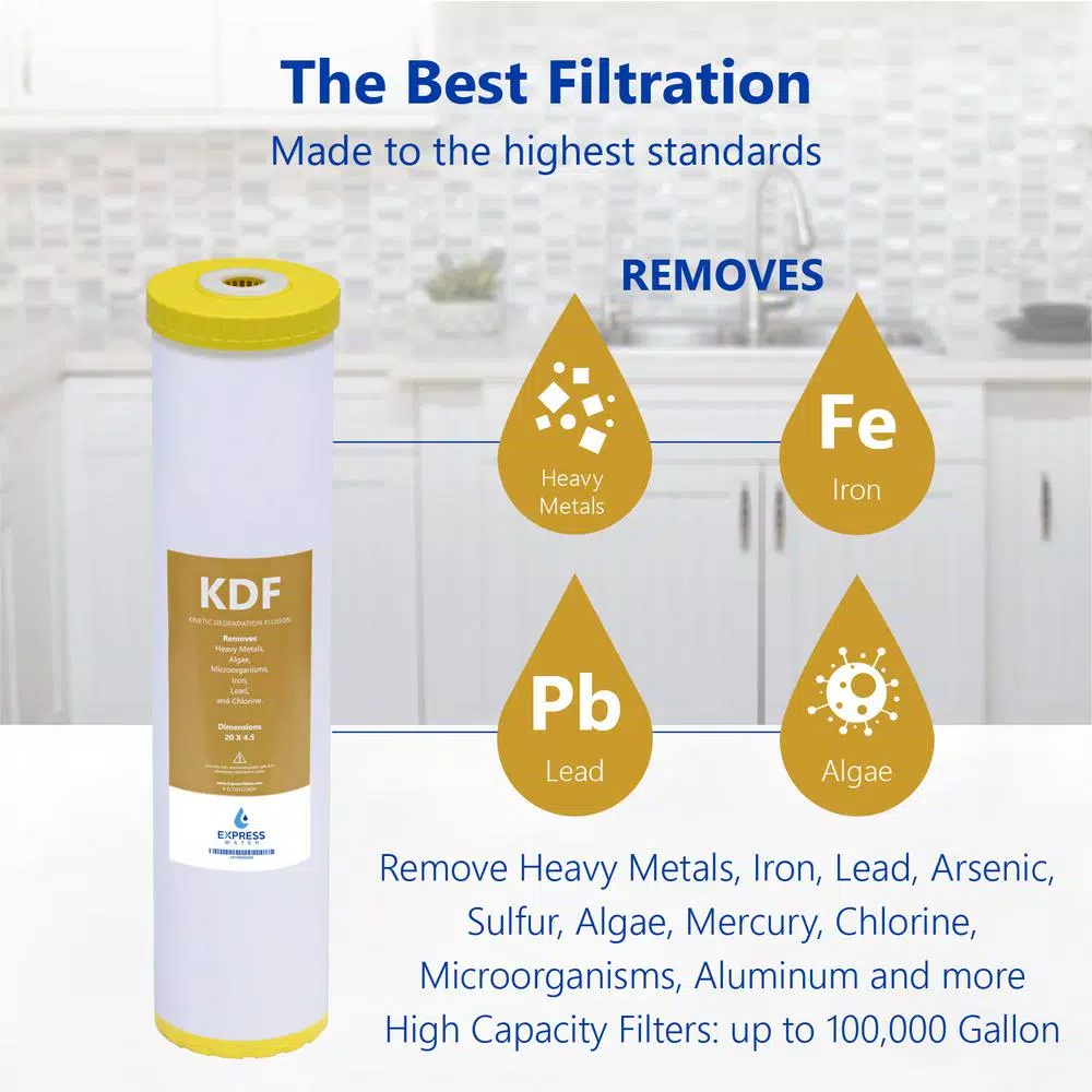 Replacement Water Filters Express Water Express Water – Kinetic Degradation Fluxion Filter – Whole House Heavy Metal Replacement Water Filter – 4.5” X 20” Inch 4 Replacement Water Filters Express Water Express Water – Kinetic Degradation Fluxion Filter – Whole House Heavy Metal Replacement Water Filter – 4.5” X 20” Inch - Image 2