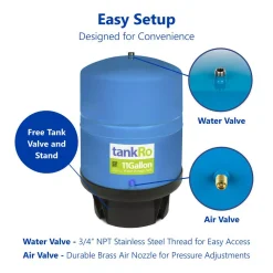 Water Filter Parts Express Water TankRO – RO Water Filtration System Expansion Tank – 11 Gallon Water Capacity – Reverse Osmosis Storage Pressure Tank -Brita shop express water water filter parts gts11 1d 1000