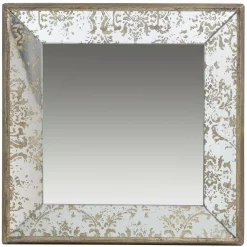 Decorative Trays A & B Home 24 In. X 24 In. Decorative Mirror Tray In Rustic Brown