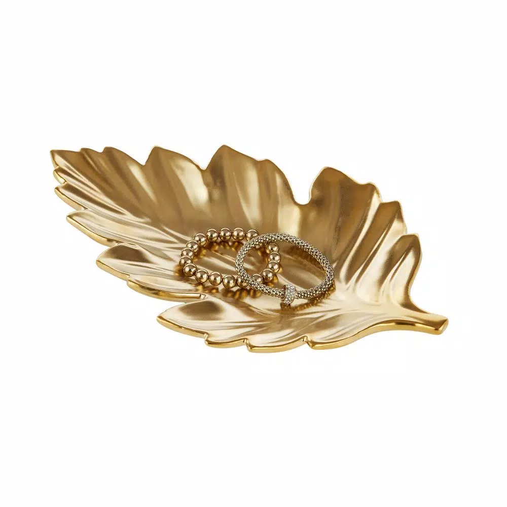Decorative Trays Home Decorators Collection Gold Ceramic Decorative Leaf Tray 9 Decorative Trays Home Decorators Collection Gold Ceramic Decorative Leaf Tray - Image 7